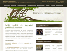 Tablet Screenshot of kapcsolatambulancia.hu